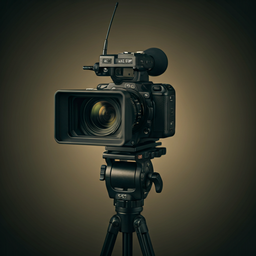 Cámara de video en set